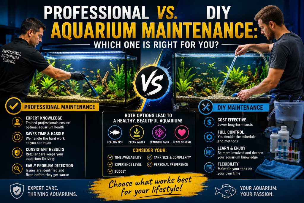 Professional vs. DIY Aquarium Maintenance: Which One Is Right for You?
