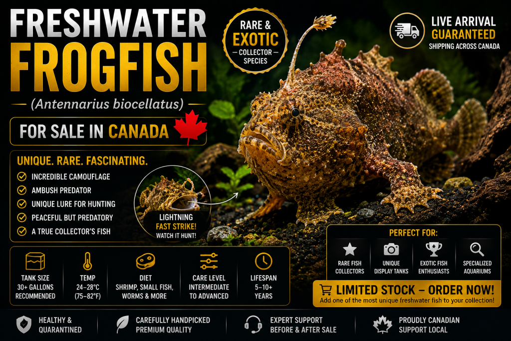 FRESHWATER FROGFISH (Antennarius biocellatus) for Sale in Canada
