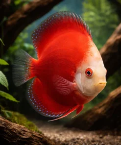 DISCUS RED VALENTINE *Symphysodon aequifasciatus* 3"
